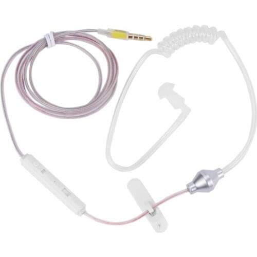 Mobile Phone vacuum tube monaural earhpone Anti Radiation Headset With Wheat Special Screw Headset Vents Earphone 3.5mm