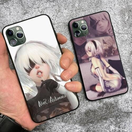 Nier Automata 2B YoRHa No.2 Type B soft silicone Phone case cover shell For iPhone 6 6s 7 8 Plus X XR XS 11 Pro Max
