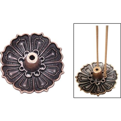Retro Lotus Statues Incense Burner Cone and Stick Holder Stand Church Censer Home Fragrances for Home Spa Meditation Table Décor