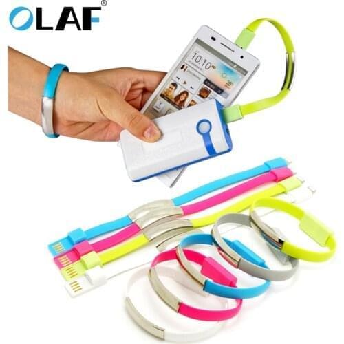 OLAF New Bracelet Micro USB Type C Cable USB Data Charging Cable For iPhone XS Max XS X 8 Android USB Phone Charger For Xiaomi