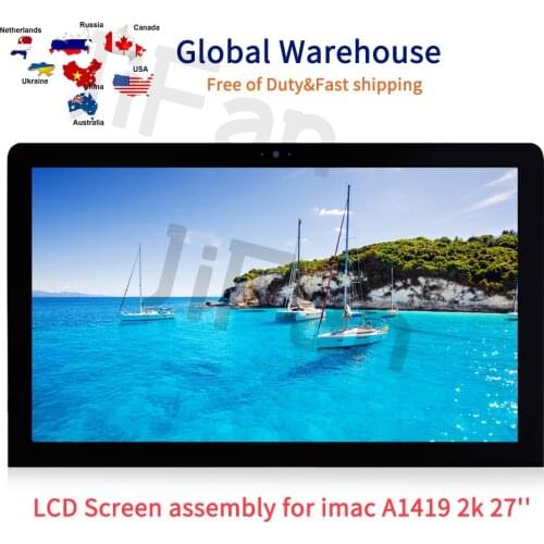 Original New A1419 2K LCD Screen with glass assembly LM270WQ1 SD F1 F2 For iMac 27" Late 2012 2013 ME089 MD095 EMC 2546 2639