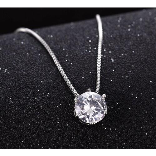 Crystal Zircon Chocker Necklace For Women Simple Water Drop Pendant Necklace Clavicle Chain Fashion Jewelry Collier Femme Gift