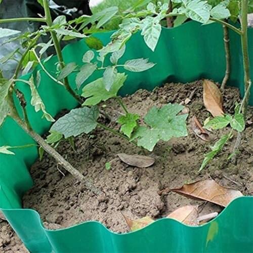 Plastic Corrugated Garden Lawn Edge Flexible DIY Decorative Grass Stop Fence Green Road Plant Palisade Flower Grass Bed Border