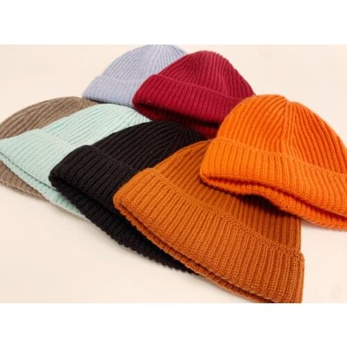 100% cashmere beanies unsex Autumn winter solid color real cashmere best matched man woman baby girl boy skullies