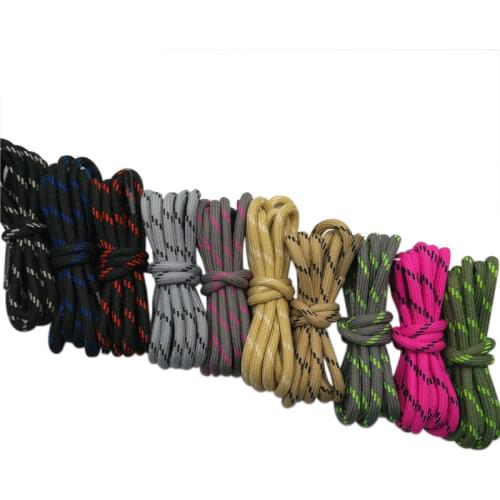 Coolstring Outdoor Round Rope Hiking Shoes Laces Striped Wear Resistant Sneakers Boot Shoelaces Strings For Men And Women Sports