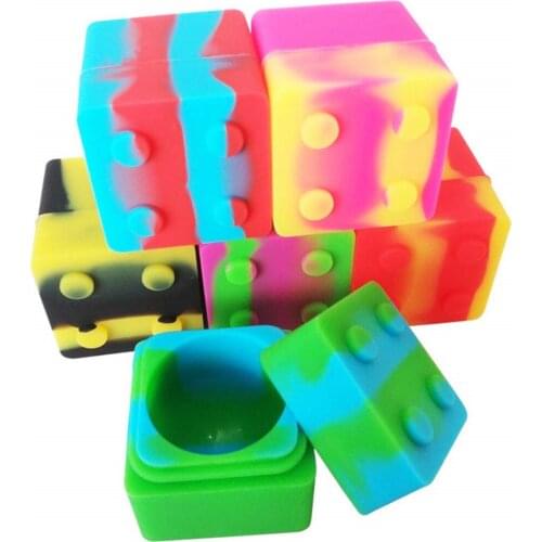 50Pcs Silicone Jar 9ml Kitchen Container Storage Box Cigarette Accessories Oil Wax Dab Case Tobacco Shisha Chicha Hookah Smoke