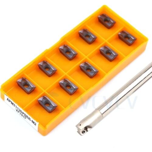 BAP 300R CNC Machine Tools Milling Cutter C10 C12 C15 C16 + 10pcs APMT1135 APGT Hard Alloy Special Blade For Milling Tool Holder