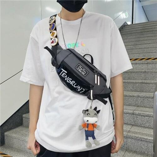 Unisex Nylon PVC Chest Back Pack Crossbody Shoulder Bag For Men Diagonal Package Rucksacks Hot Sale Big Girls Bag