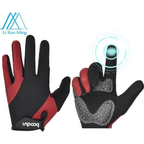 Windproof Men Riding Gloves Touch Dcreen MTB Bike Anti-skid Riding Gloves Autumn and Winter Warm Motorcycle Riding Gloves Unisex