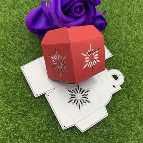 Flower hollow gift box squareMetal Cutting dies Scrapbooking Paper Craft Handmade Card Album Punch Art Cutter Die