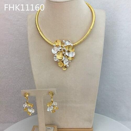 Yuminglai Fashion Luxury Dubai Superior Quality Ladies Beads Jewelry Sets FHK11160
