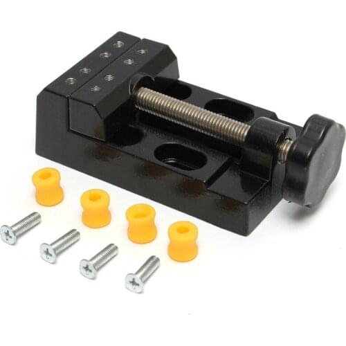 1Pcs Black Jaw Bench Clamp Mini Drill Press Vice Micro Clip Flat Vise DIY Hand Tools Carving Bench Clamp Drill 125x62x36mm