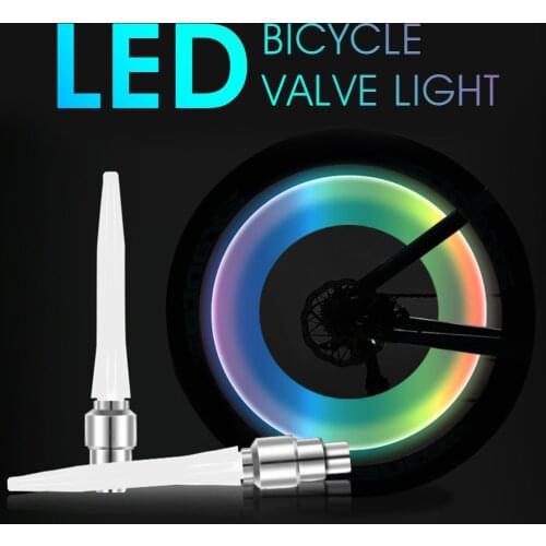 2Pcs Mountain Road Bike Car Wheel Light Tire Valve Cap Bicycle Spoke Valve Core Flash Glow Stick Neon Driving Decorative Lamp