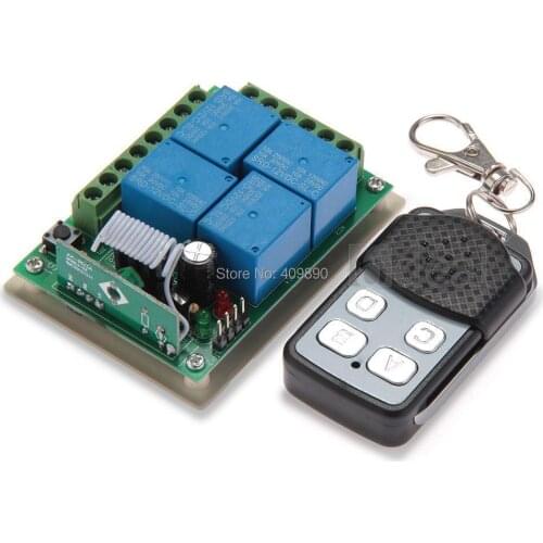 20PCS/LOT 4 Channel Wireless Remote Control Switch System + Receiver DC 12V 315MHZ
