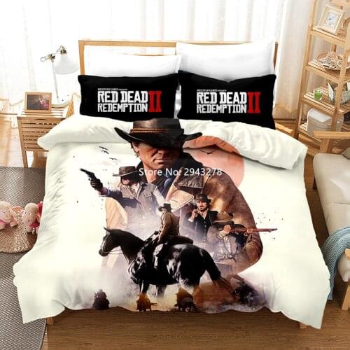 3D Popular Game Wilderness Big Whore Red Etc Patterned Printed Bedding Quilt Cover Pillowcase Suitable for Boys Deluxe Full Size