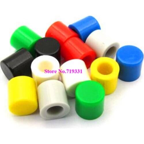 70pcs/lot 7 Color Plastic Cap Hat Kits G62 for 6*6mm Tactile Push Button Switch Lid Cover