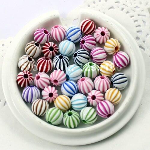 200pcs/lot Mix colors Watermelon beads Shape Acrylic Beads,for Necklace DIY jewelry Accessory 12mm K01765