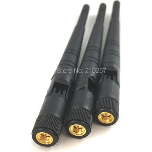 Free Shipping 10pcs 3dbi 2.4Ghz Sma Male Connector Omni Wifi Wireless Antenna Aerial