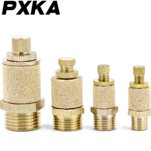 Free shipping Pneumatic joint adjustable silencer solenoid valve throttle silencer bus plate filter core gas path exhaust