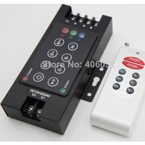 DC12V-24V 144w 12A Iron shell Wireless RF Remote RGB Controller LED Dimmer for LED Strip 5050 3528
