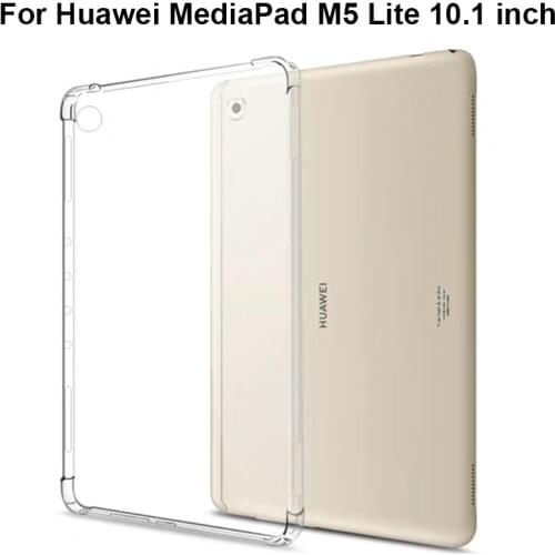 For Huawei MediaPad M5 Lite 10.1 inch anti-crack case BAH2-W09 W19 L09 soft TPU clear transparent shockproof cover