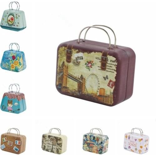 Adollya Doll Accessories Metal Suitcase Bag 1/6 1/4 BJD SD Suitcase Fashion Girl Beautiful Bag Kids Toys For Doll Accessories