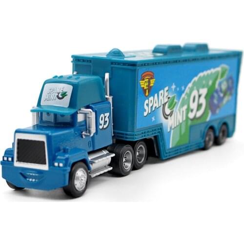 Disney Movie Pixar Cars Lightning Mcqueen Jackson Storm New No.93 Mack Uncle Truck Diecast Alloy Metal Toy Car For Kids Gifts