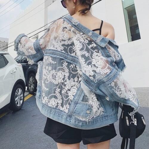 GLOSVDE Womens Denim Jackets