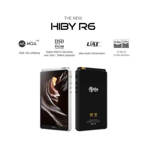 The New HB R6 Andriod 9 HiFi Lossless Portable Music Player Bluetooth 5.0 MQA 16x DSD512 Dual ES9038Q2M USB DAC Headphone AMP