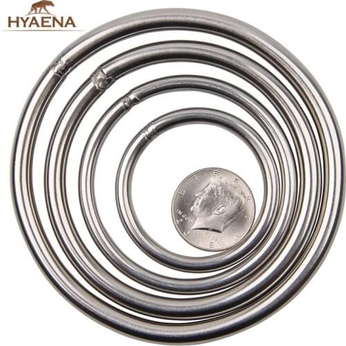 Hyaena 3pcs 6mm 7mm 9mm 10mm Width Stainless Steel Solder Round Ring Fishing Accessories Equipment