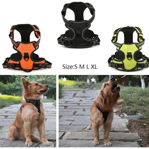 Personalized Dog Reflective Chest Harness Adjustable Medium and Large Dog Pet Protection Type Explosion-proof Dog Walking Belt