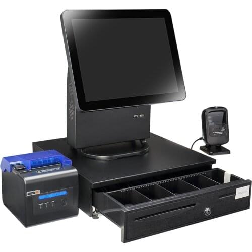 IZP006 Touch Screen POS System Electronic Cash Register With All Aluminum Alloy Body For Supermarket