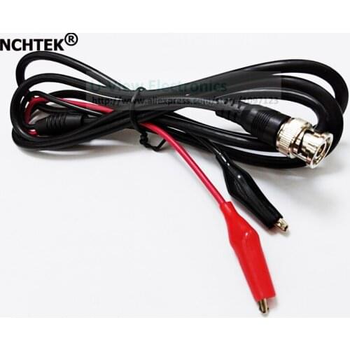 NCHTEK BNC Q9 Male to Dual Alligator Clip Oscilloscope Test Probe Connector Adapter Cable About 1.5M/Free DHL Shipping/100PCS