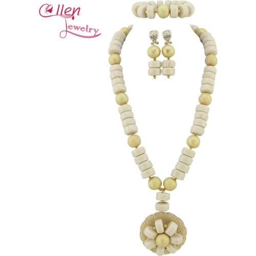 Red African Nigerian Wedding Beads Jewelry Set Coral Jewelry Set Coral Beads Necklace Set African Jewelry Set W7123