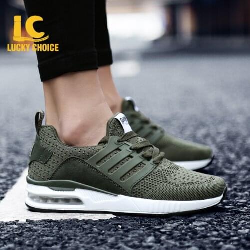 New Unisex Sneakers Women Running Shoes Female Sport Air Cushion Walking Shoes Breathable Light Comfortable Trainers Big Size 45
