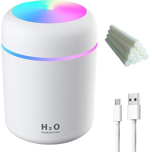 Mini Air Humidifier Essential Aroma Oil Diffuser 300ml Ultrasonic USB Portable Humidifiers Cool Mist Maker Purifier for Car Home