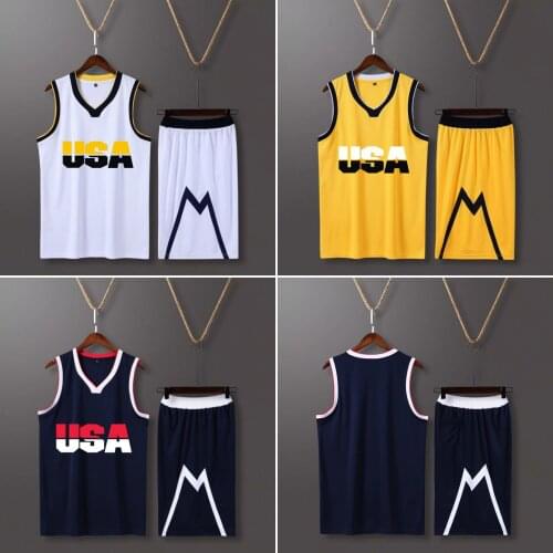 Custom Men/Kids Basketball Jerseys Kit Uniforms Youth USA college Throwback Basketball Kits tracksuits Sport Jersey Sets
