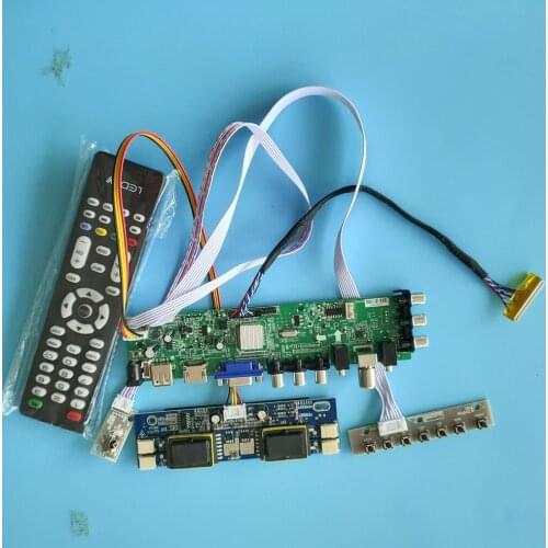 Kit for LM190E08-TLL6/LM190E08-TLL1 1280X1024 Digital LCD Panel 4 CCFL USB DVB-T HDMI VGA Controller board remote TV 30pin 19"