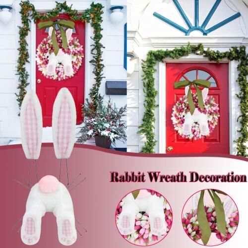 Easter Bunny Butt Wreath Kit Door Decorations Easter Spring Outdoor Hanging Easter Decorations For Home Wielkanoc Dekoracje