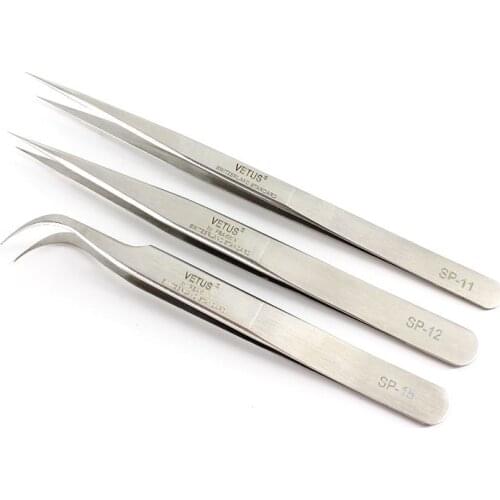 New Eyelash Extension Tweezers Professional Stainless Steel Tweezer for Maquiagem Eyebrow Eyelash Makeup Pincet Tool