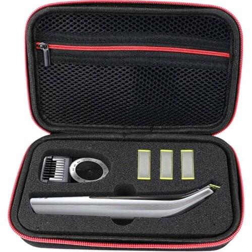Portable Shaver Case OneBlade Trimmer and Accessories EVA Travel Bag Zipper Storage Pack Box Pro QP150/QP6520/QP6510