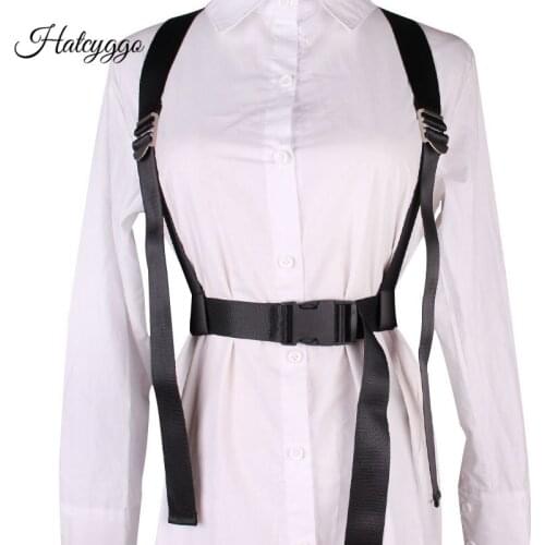 HATCYGGO Fshion Harness Lingerie Belt Women Sexy Chest Sculpting Body Belts Famale Flack Canvas Waist Belts Body Bondage Strap
