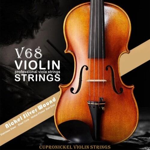 IRIN V68 Professional Violin Strings (E-A-D-G) Nickel Silver Wound for 4/4 3/4 1/2 1/4 Violin 03KA
