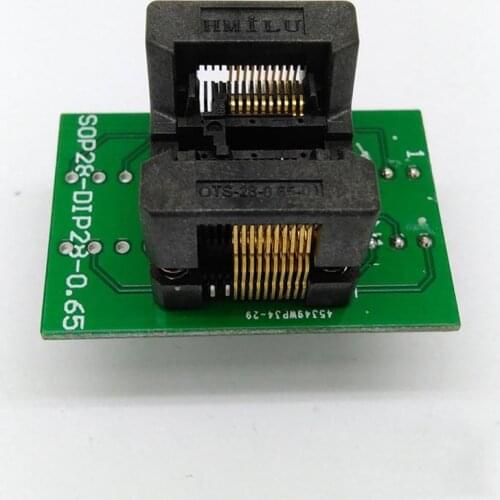SSOP20 TSSOP20 DIP20 Programming Socket IC Test Socket OTS-28-0.65-01 Programmer Adapter Shrapnel Socket Convertor ZIF adapter