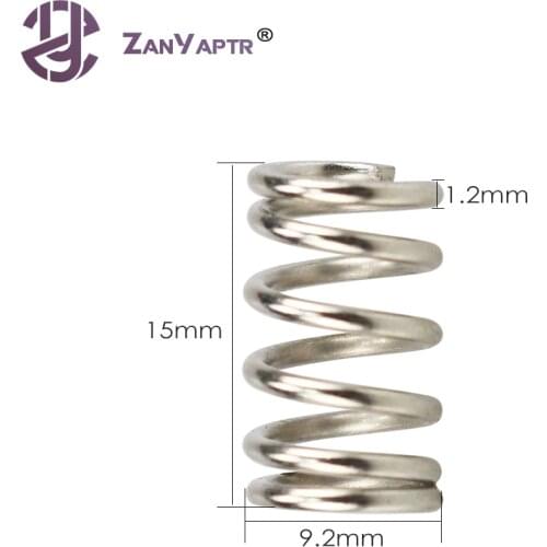 10Pcs 3D Printer Accessories UM2 Spring Fine Print Platform Edging 1.2 * 15mm For UM2 Heating Bed Flat Adjusting Sping
