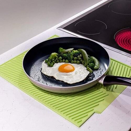Rectangle Silicone Dish Drying Mat Premium Heat Resistant Dinnerware Table Mat Tableware Dishwasher Placemat Kitchen Dish Mat
