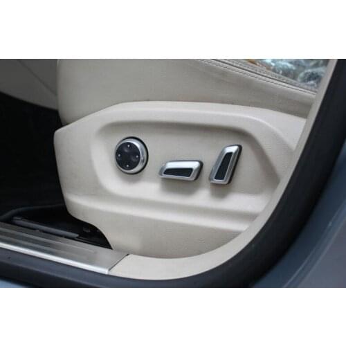 Rete For 2009-2012 Audi A6L A4L Q5 A7 Q3 Car Interior Decor Auto Seat adjustment button switch trim 6PCS/SET Wh