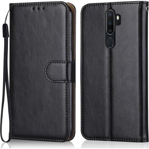 Luxury Leather Case for On OPPO A11 Wallet Stand Flip Case Phone Bag with Strap
