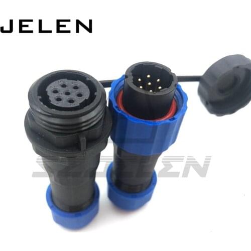 SD16 weatherproof male female 7 pin connectors, LED waterproof connector, wire connector IP68