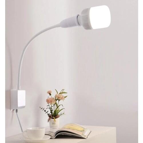 Strong magnetic base 360 degree flexible table lamp bracket E27 base lamp socket gooseneck cable with switch for home factory